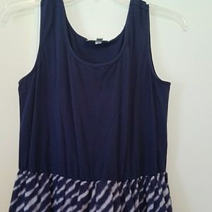 O.S.O. Casual Dresses - Tiered maxi dress navy and white size Large O.S.O. Casual Dresses - Tiered maxi dress navy and white size Large